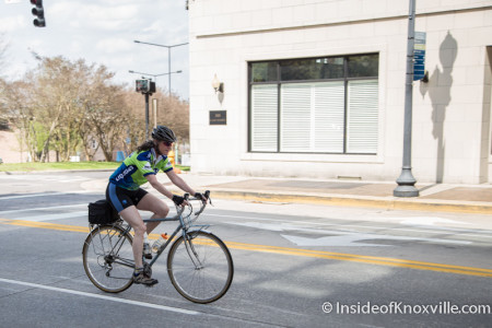 Cyclists Spotted Just Before and After Meeting, Knoxville, April 2015