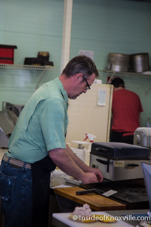 Owner Jay Brandon, Frussie's Deli and Sandwich Shoppe, 133 Moody Avenue, Knoxville, April 2015
