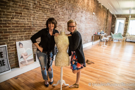 Marie and Ash Kamp (with "Rita," Red Door Photography, 34 Market Square, Knoxville, April 2015