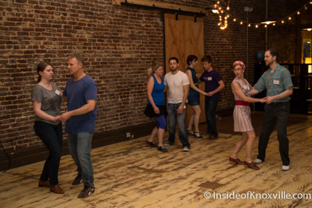 Scott Angelius and Kelly Arsenault of K-Town Swing, Dance Class at 125 W. Jackson, Knoxville, Spring 2015
