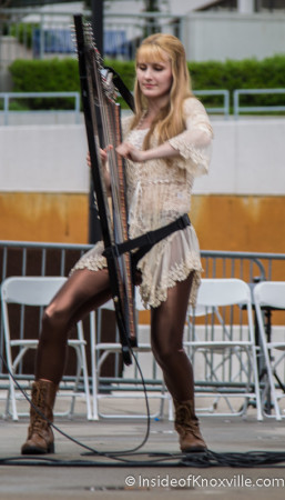 The Harp Twins, Dogwood Arts on Market Square, Knoxville, Spring 2015