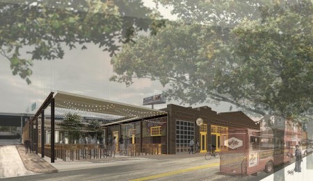 Rendering of Brewery and Restaurant Planned for Depot and Williams Street, Knoxville, May 2015