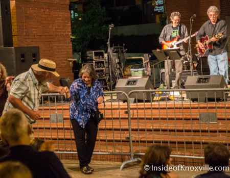 David Dwyer and Mayor Rogero Dance, Bob Dylan Birthday Bash, Market Square, Knoxville, June 2015