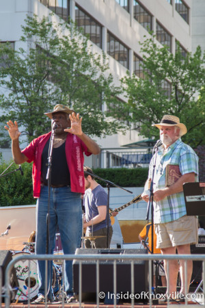 Steve Dupree and David Dwyer, Bob Dylan Birthday Bash, Market Square, Knoxville, June 2015