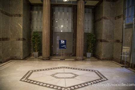 Entrance to the Tennessee Supreme Court Courtroom, US Post Office Bldg, 505 W. Main St., Knoxville, June 2015