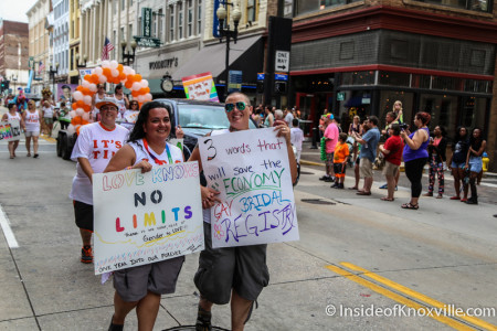 Pridefest Parade 2015, Gay Street, Knoxville, June 2015