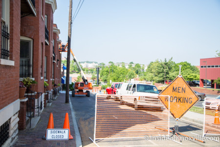 Kendrick Place Cornice Replacement, Union Avenue, Knoxville, June 2015