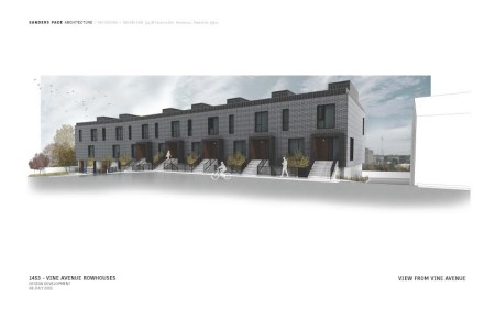 Renderings for Vine Ave. Rowhouses, Knoxville, July 2015-2