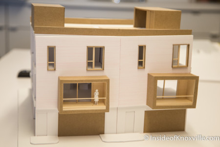 Scale Model of Vine Ave. Rowhouses, Knoxville, July 2015
