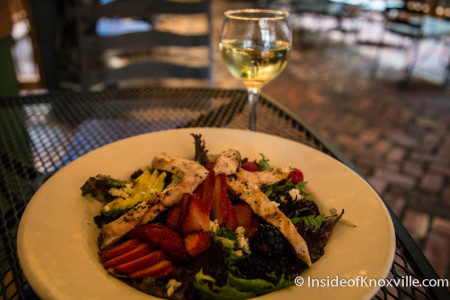 Seasonal Berry Salad with Grilled Chicken, Knoxville Uncorked, Knoxville, July 2015