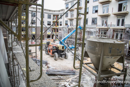 Courtyard Construction, Marble Alley, Knoxville, July 2015