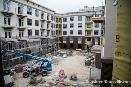 Courtyard Construction, Marble Alley, Knoxville, July 2015