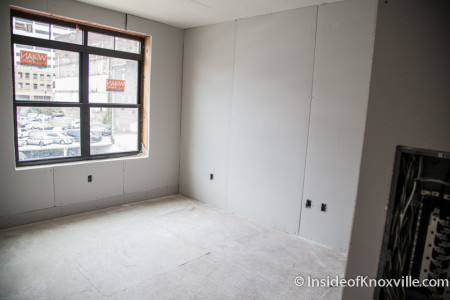 Interior Construction of Marble Alley Lofts, Knoxville, July 2015