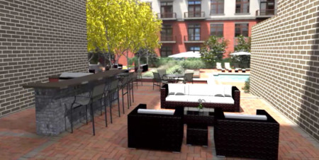 Rendering of Grilling Area, Marble Alley, Knoxville, August 2015