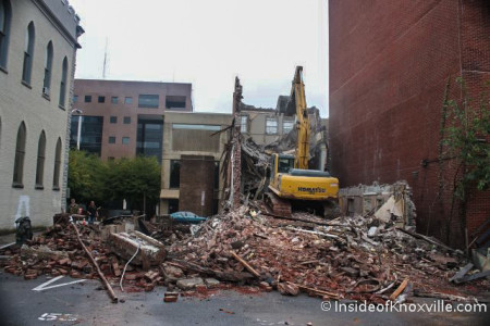 Demolition of 710 and 712 Walnut, Knoxville, September 2013