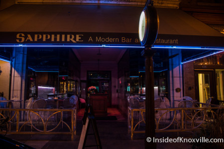 Sapphire Modern Bar and Restaurant, 428 S. Gay, Knoxville, September 2015