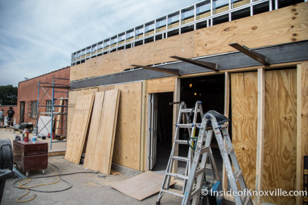 Wild Love Bakehouse Under Construction, 1625 North Central Street, Knoxville, September 2015