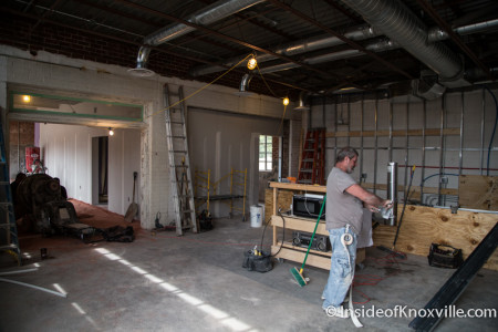 Wild Love Bakehouse Under Construction, 1625 North Central Street, Knoxville, September 2015