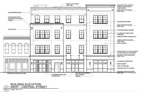 Front of Proposed Building Facing Central at 120 and 122 South Central