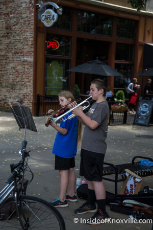 Buskers, Market Square, Knoxville, May 2015