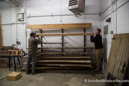 Andrew Edens and Joey Bridges, Smoky Mountain Vintage Lumber, 1700 N. Central St., Knoxville, December 2015