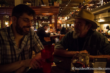 Chad Beauchaine and Rick Hall of Four Leaf Peat, Downtown Grill and Brewery, Knoxville, March 2016