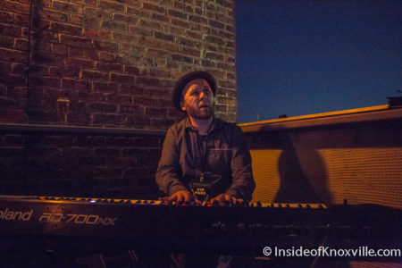 Ben Maney Improvising a Soundtrack for Charlie Chaplin's " The Immigrant" on the Rooftop at Scruffy City Hall, Knoxville Film and Music Festival, April 2016