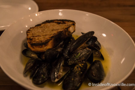 Steamed Pei Mussels, Emilia, 16 Market Square, Knoxville, May 2016