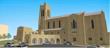 Rendering of Rear of Proposed Addition, Church Street United Methodist Church, Knoxville, May 2016
