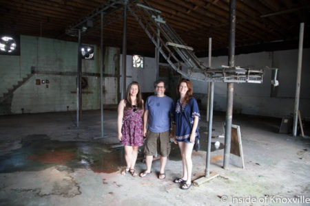Burke Brewer, Victor Agreda, Jr. and Carolyn Corley, Future Home of Modern Studio, 109 W. Anderson, Knoxville, July 2016