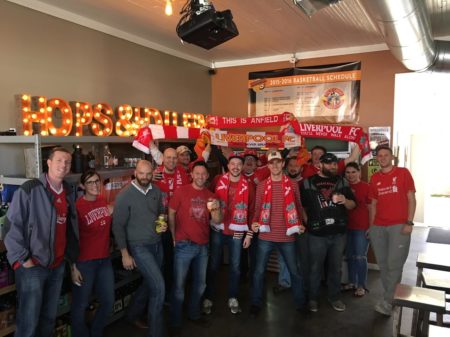 LFCKnox Group Picture on Match Day at Hops and Hollers