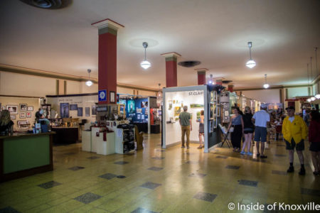 Soda Fountain and Art Gallery, Inside the Woolworth's Building, Asheville, September 2016