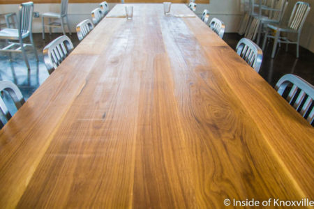 Tabletops by Fork Design, A Dopo Pizzeria, 516 Williams St., Knoxville, September 2016