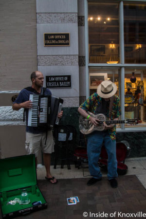 Buskers, Gay Street, Knoxville, September 2016