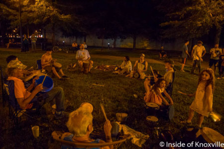 Drum Circle, Krtuch Park, Knoxville, July 2016