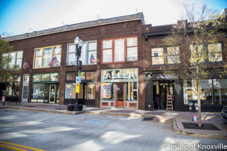 Hubris Building, West Side of 100 Block Gay St., Knoxville, November 2016