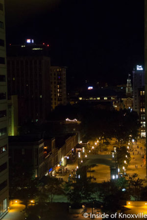 Night View of Downtown Knoxville from the top of the Crown Plaza, October 2016