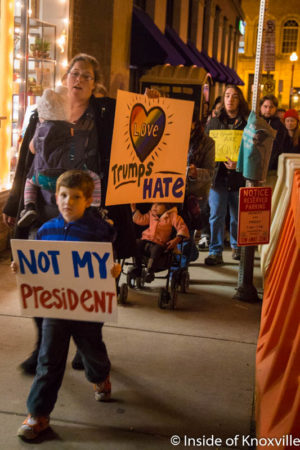Post-Election Protest, Krutch Park, Knoxville, November 2016