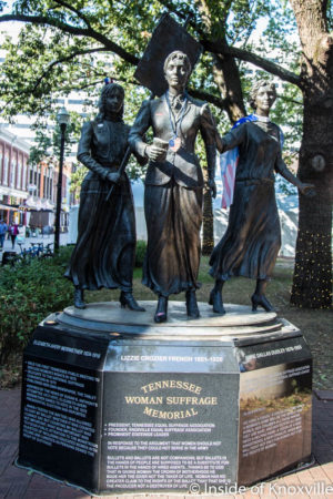 Tennessee Woman Suffrage Memorial, Knoxville, November 2016