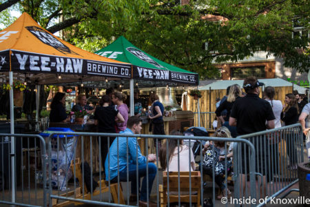 Beer Garden, Dogwood Arts Festival, Market Square, Knoxville, April 2018
