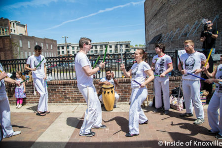 Capoeira, Sidewalk Sideshow, Gay Street, Knoxville, April 2018