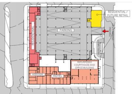 2nd Level Site Plan, Proposed Supreme Court Site Development, Knoxville, April, 2018