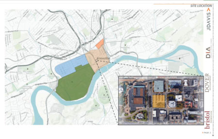 Site Location, Proposed Supreme Court Site Development, Knoxville, April, 2018