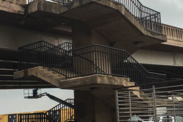 Stairwell at Gay Street Viaduct, West Jackson Avenue at the Gay Street Viaduct, Knoxville, March 2018 (Photo Couresy of CBID)